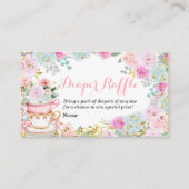 Carte D'accompagnement Bouche Raffle Tea Party Pastel Floral (Devant)