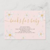 Carte D'accompagnement Boucles d'aquarelle or fleur marguerite mignonne p (Devant)