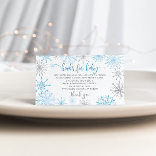 Carte D'accompagnement Boucles de neige en argent bleu pour l'enclave de 