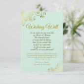 Carte D'accompagnement Boucles d'or sur Mint Green Mariage Wishing well P (Debout devant)