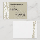 Carte D'accompagnement Bouleau blanc papier (Devant / Derrière)