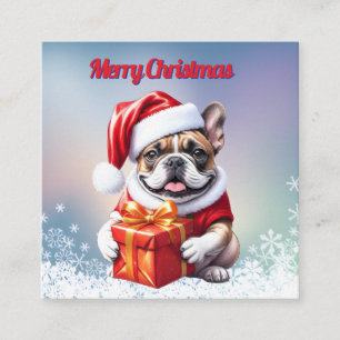Carte D'accompagnement Bouledogue français Noël French Bulldog