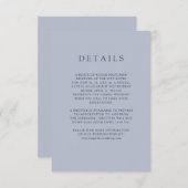 Carte D'accompagnement Bouquet bleu | Détails du client mariage (Devant / Derrière)