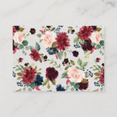 Carte D'accompagnement Bouquet Bourgogne | Baby shower |Jeu de trèfle de  (Dos)