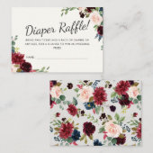 Carte D'accompagnement Bouquet Bourgogne | Baby shower |Jeu de trèfle de  (Devant / Derrière)