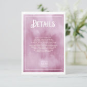 Carte D'accompagnement Bouquet d'aquarelle Détails du Mariage Lilac ID654 (Debout devant)