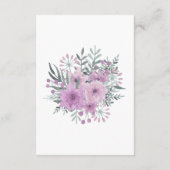Carte D'accompagnement Bouquet d'aquarelle Détails du Mariage Lilac ID654 (Dos)