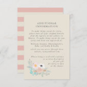 Carte D'accompagnement Bouquet d'aquarelle, fiche d'information sur la Fê (Devant / Derrière)