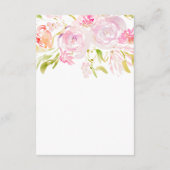 Carte D'accompagnement Bouquet de fleurs roses d'aquarelle Détails (Dos)