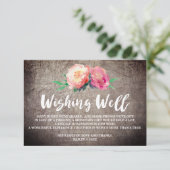 Carte D'accompagnement Bouquet de fleurs rustiques Mariage Wishing well (Debout devant)