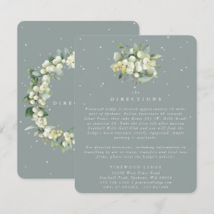 Carte D'accompagnement Bouquet de neige de mer et d'eucalyptus Directions
