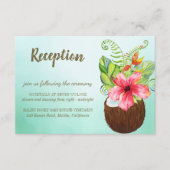 Carte D'accompagnement Bouquet de noix de coco tropicale Réception de mar (Devant)