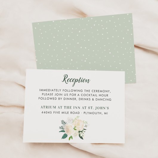 Carte D'accompagnement Bouquet de réception de mariage de verdure florale