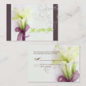 Carte D'accompagnement Bouquet PixDezines, lys calles blancs (Devant / Derrière)