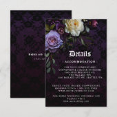 Carte D'accompagnement Bouquet romantique et mauve (Devant / Derrière)