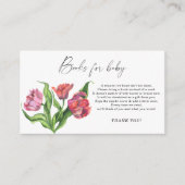 Carte D'accompagnement Bouquet rouge fleurs livres élégants pour bébé (Devant)