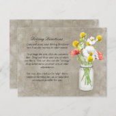 Carte D'accompagnement Bouquet rustique en pot Mason avec tourbillons cra (Devant / Derrière)