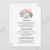 Carte D'accompagnement Bouquet Succulent Détails du Mariage - Information (Devant / Derrière)