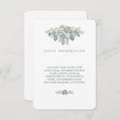 Carte D'accompagnement Bouquet Succulent Floral Mariage Infos Invité Insé (Devant / Derrière)