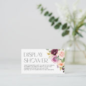 Carte D'accompagnement Bourgogne et fleur de Pêche Écran de chute Douche (Debout devant)