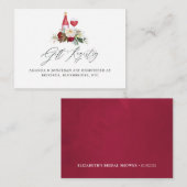 Carte D'accompagnement Bourgogne et marine Dégustation de vin Fête des ma (Devant / Derrière)