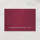 Carte D'accompagnement Bourgogne et marine Dégustation de vin Fête des ma (Dos)