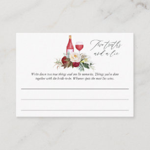 Carte D'accompagnement Bourgogne Floral Vin Dégustation Fête des mariées