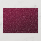 Carte D'accompagnement Bourgogne glamour calligraphie de réception vintag (Dos)