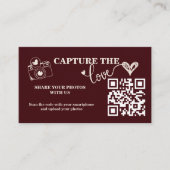 Carte D'accompagnement Bourgogne & Ivoire Capturez l'amour Code QR de mar (Devant)