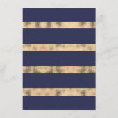 Carte D'accompagnement Bourgogne Marine et Gold Mariage Information Invit (Dos)