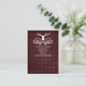 Carte D'accompagnement Bourgogne Rustique Antler Deer Mariage Woodland (Debout devant)