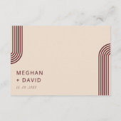 Carte D'accompagnement Bourgogne Rustique Boho Aronné Mariage moderne (Dos)