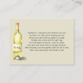 Carte D'accompagnement Bouteille blanche affiche bracelet douche nuptiale (Devant)