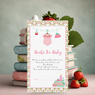 Carte D'accompagnement Bouteille De Fraise Avec Baby shower Motif