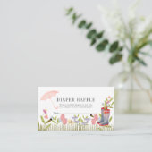 Carte D'accompagnement Bouteilles de pluie de parapluie floral Raffle de (Debout devant)