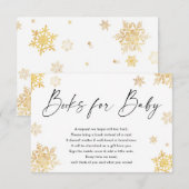Carte D'accompagnement Boutique de Noël en or blanc pour bébé Encl (Devant / Derrière)