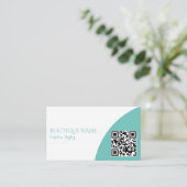 Carte D'accompagnement Boutique simple en bloc de couleur Turquoise avec (Debout devant)