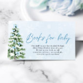 Carte D'accompagnement Bow bleu Noël Tree Livres pour Baby shower bébé
