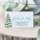 Carte D'accompagnement Bow bleu Noël Tree Livres pour Baby shower bébé