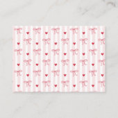 Carte D'accompagnement Bow Hearts Valentine Baby Shower Wrap In Clear (Dos)