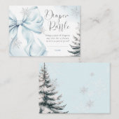 Carte D'accompagnement Bow Il fait froid dehors Baby shower Déchets Raffl (Devant / Derrière)