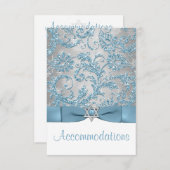 Carte D'accompagnement Bow IMPRIMÉ - Hiver Wonderland Bat mitzvah Inserti (Devant / Derrière)
