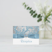 Carte D'accompagnement Bow IMPRIMÉ - Hiver Wonderland Bat mitzvah Inserti (Debout devant)