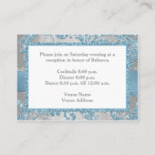 Carte D'accompagnement Bow IMPRIMÉ - Hiver Wonderland Bat mitzvah Inserti (Dos)