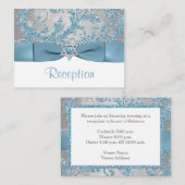 Carte D'accompagnement Bow IMPRIMÉ - Hiver Wonderland Bat mitzvah Inserti (Devant / Derrière)