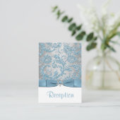 Carte D'accompagnement Bow IMPRIMÉ - Hiver Wonderland Bat mitzvah Inserti (Debout devant)