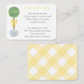 Carte D'accompagnement Bow Jaune Vert Classique Apporte Un Baby shower De (Devant / Derrière)