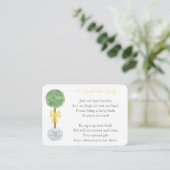 Carte D'accompagnement Bow Jaune Vert Classique Apporte Un Baby shower De (Debout devant)