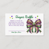 Carte D'accompagnement Bow Mardi Gras Diaper Raffle Request (Devant)
