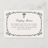 Carte D'accompagnement Bow noir cadre Halloween (Devant)